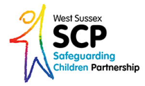 West Sussex SCP logo with Between Us app download link
