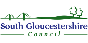 South Gloucestershire County Council logo with Between Us app sign up link